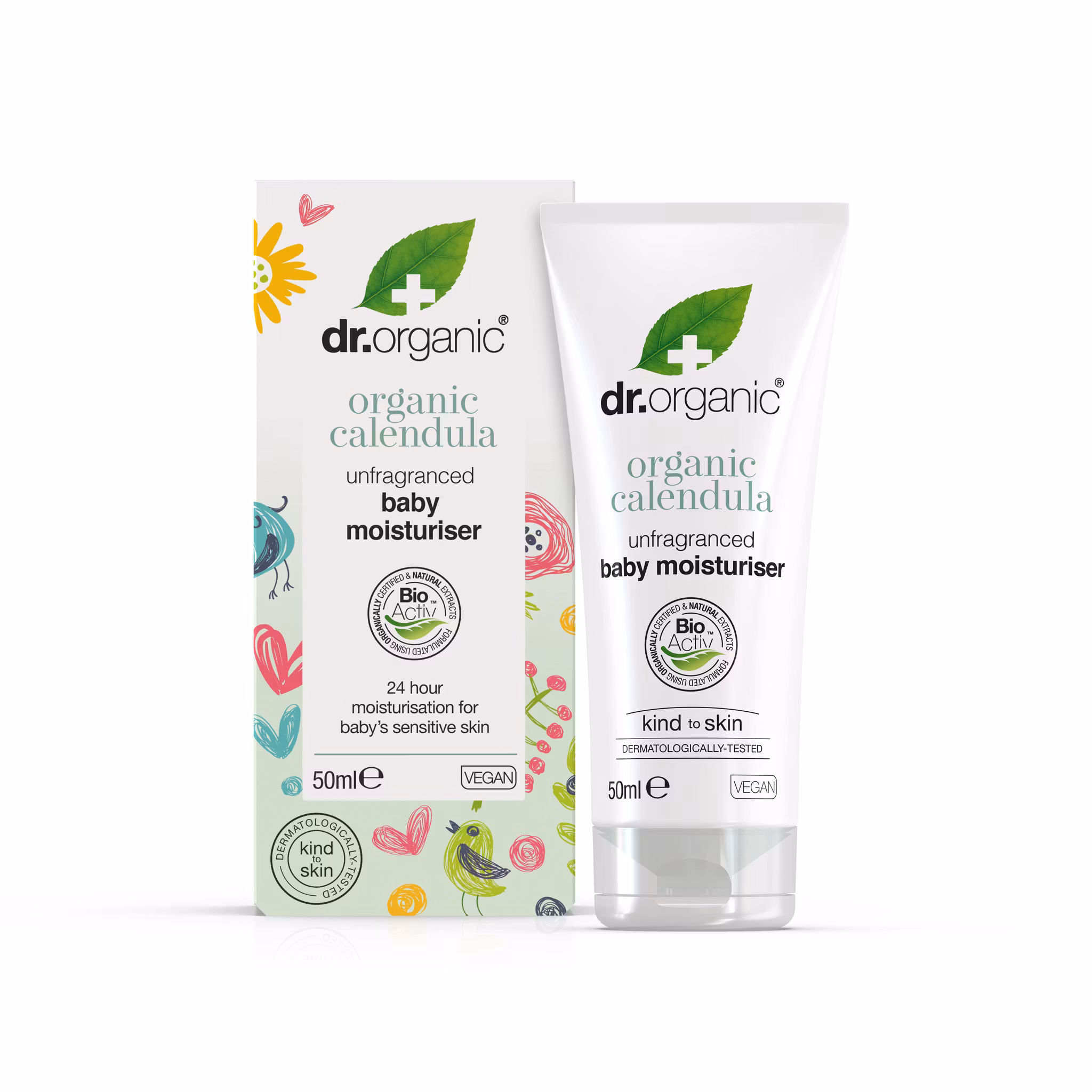 Dr Organic Hudkräm Baby Ringblomma - oparfymerad, 50 ml