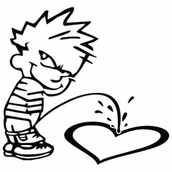 Dekal - Kalle kissar på kärlek