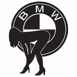 Dekal - BMW med tjej