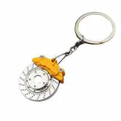 Nyckelring - Bromsskiva gul