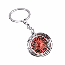 Nyckelring - Fälg röd & silver