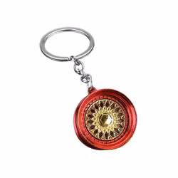 Nyckelring - Fälg röd & guld