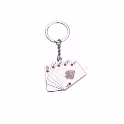 Nyckelring - Kort röd