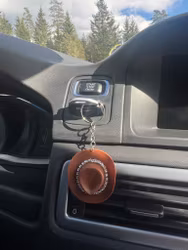 Nyckelring - Cowboyhatt brun