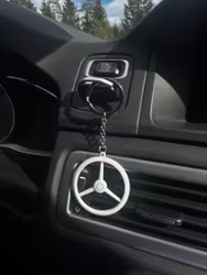 Nyckelring - Bakelitratt vit