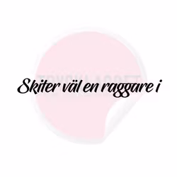 Dekal - Skiter väl en raggare i