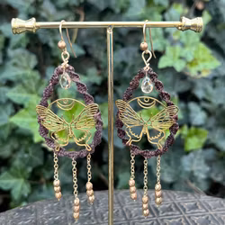 Örhänge Bohem Soul Fjäril/macramé