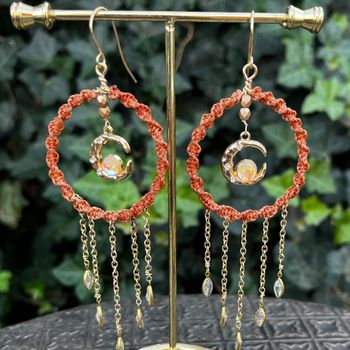 Örhänge Behem Soul Måne/macramé