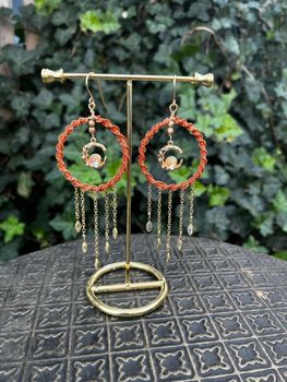 Örhänge Behem Soul Måne/macramé