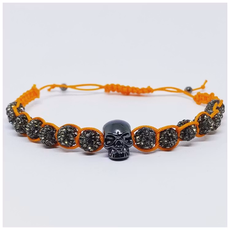 Shamballapärlor 6 mm gunblack