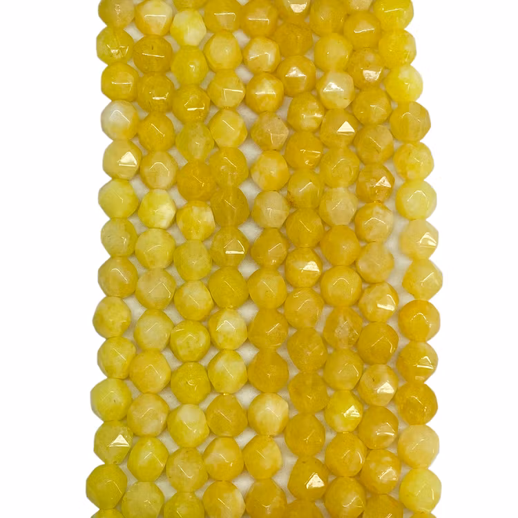 Jade 8x7 mm golden sun