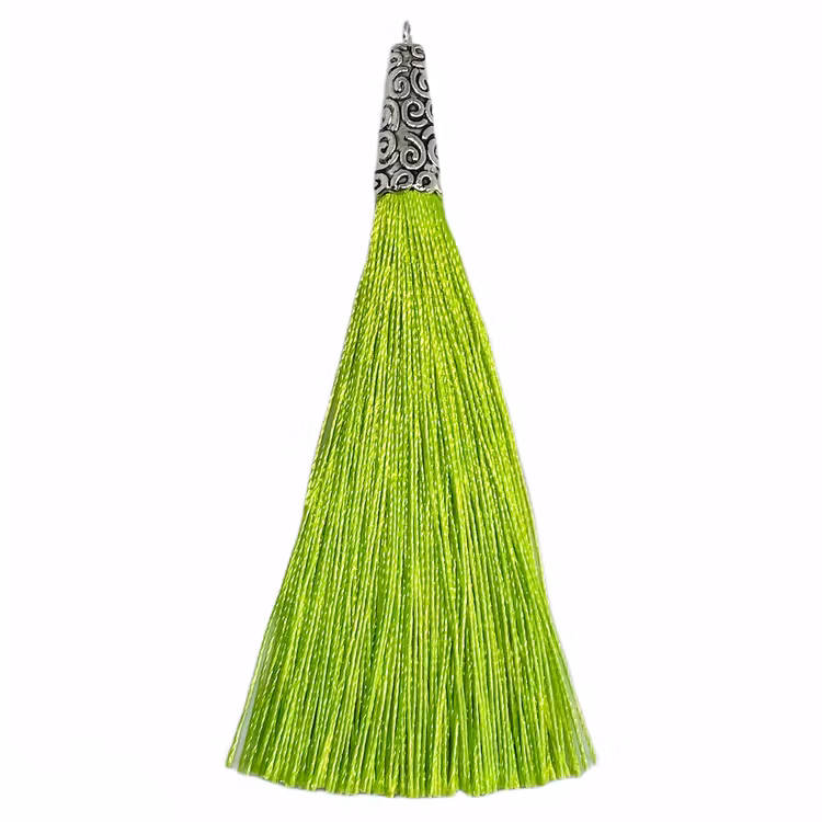 Polyestertofs 9 cm lime