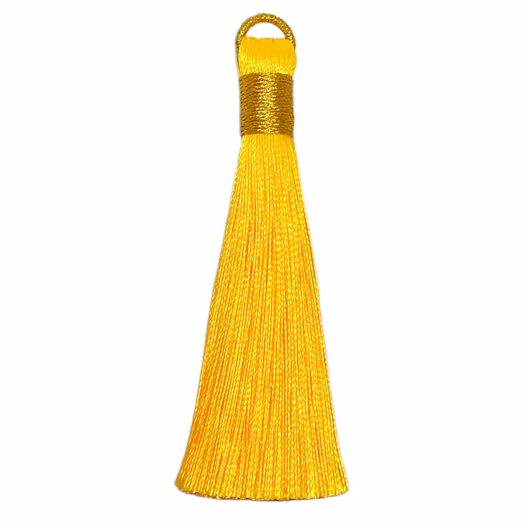 Polyestertofs 8 cm gul