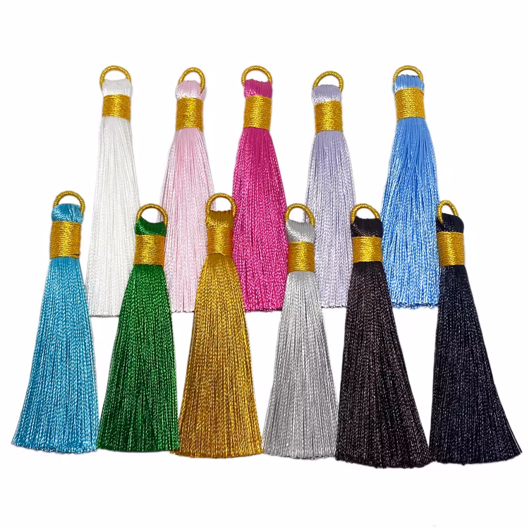 Polyestertofs 8 cm guldig senap