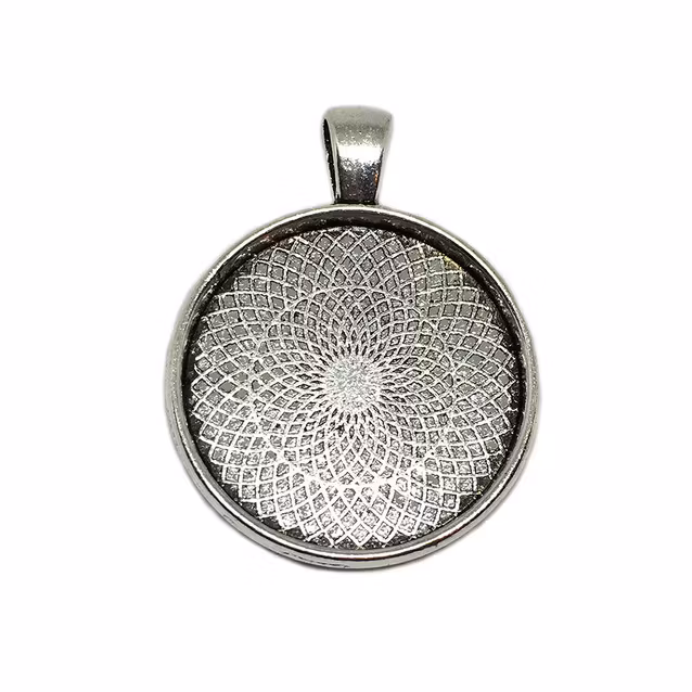 Cabochonhängen 25 mm antiksilver