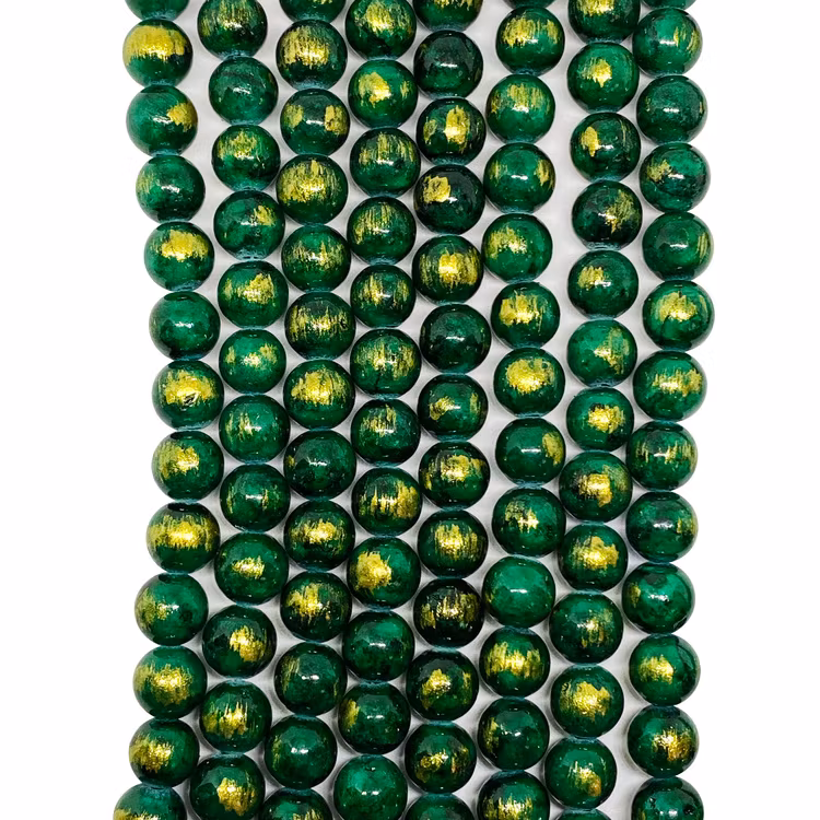 Stenpärlor 8 mm tree - guld