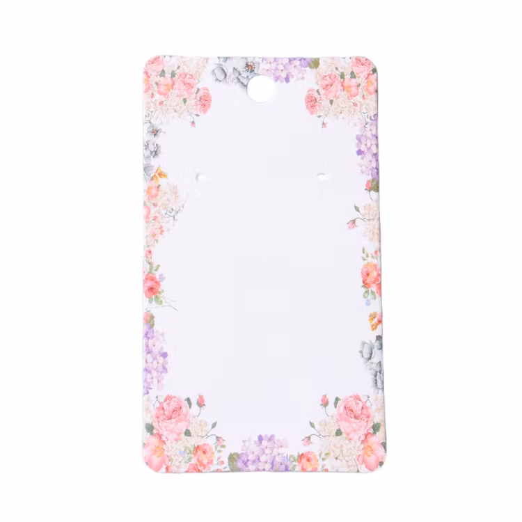 Örhängeskort blommor