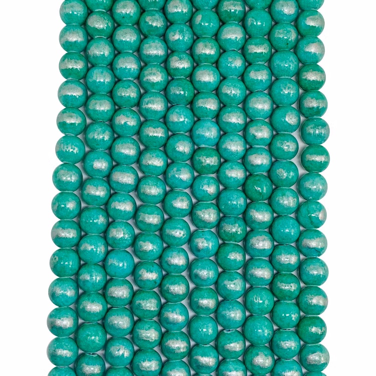 Stenpärlor 8 mm tropical jungle - silver