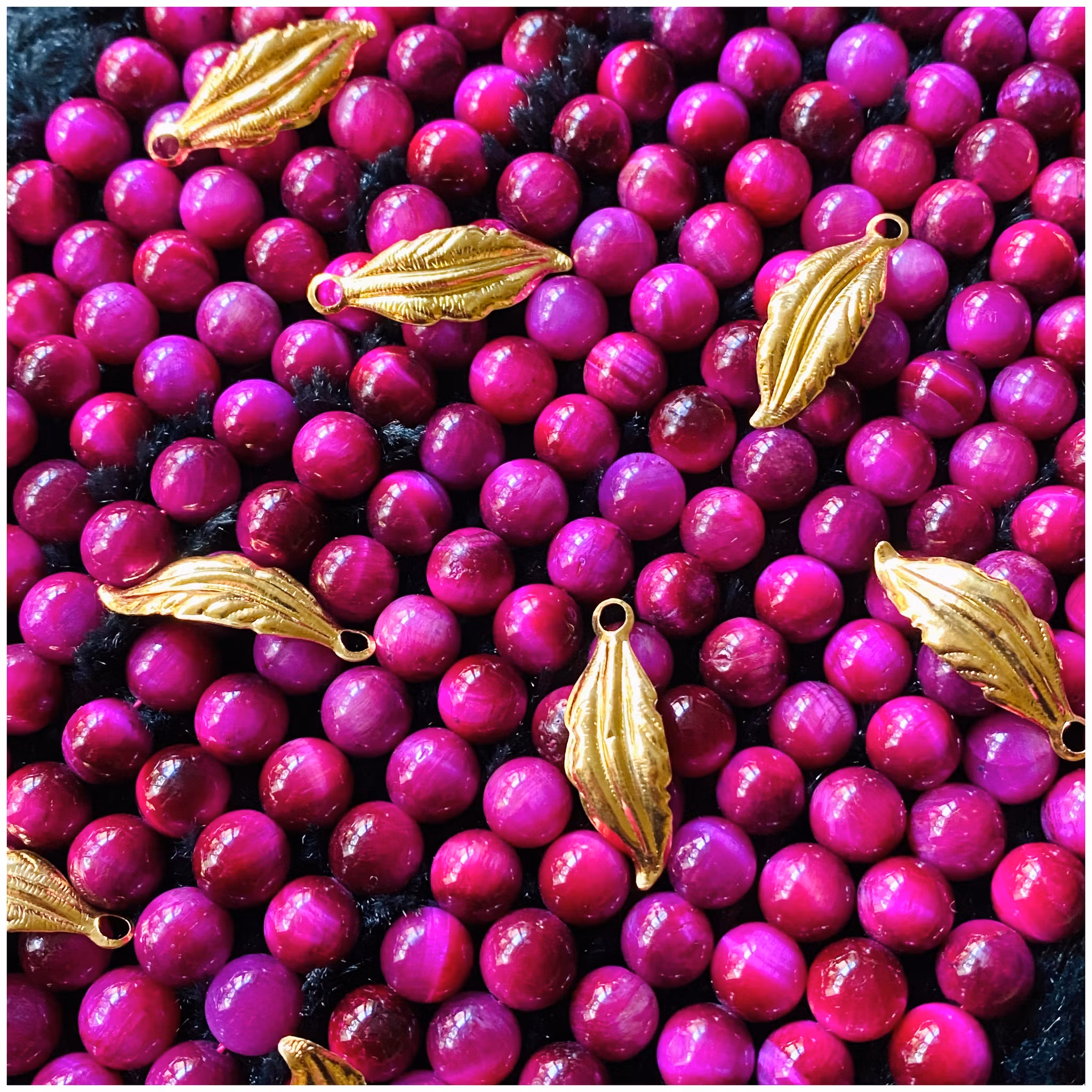 Tigeröga 8 mm magenta