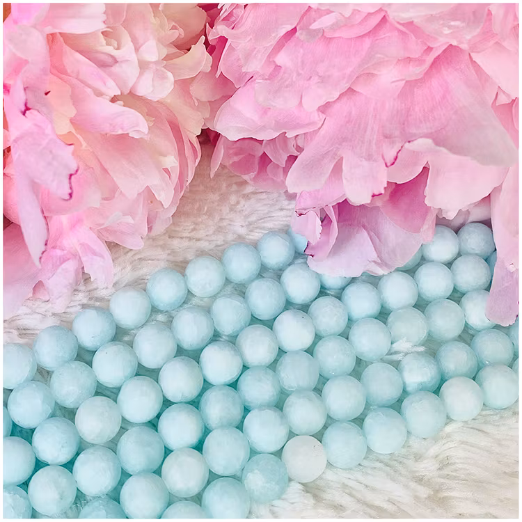 Jade frostade 8 mm ocean