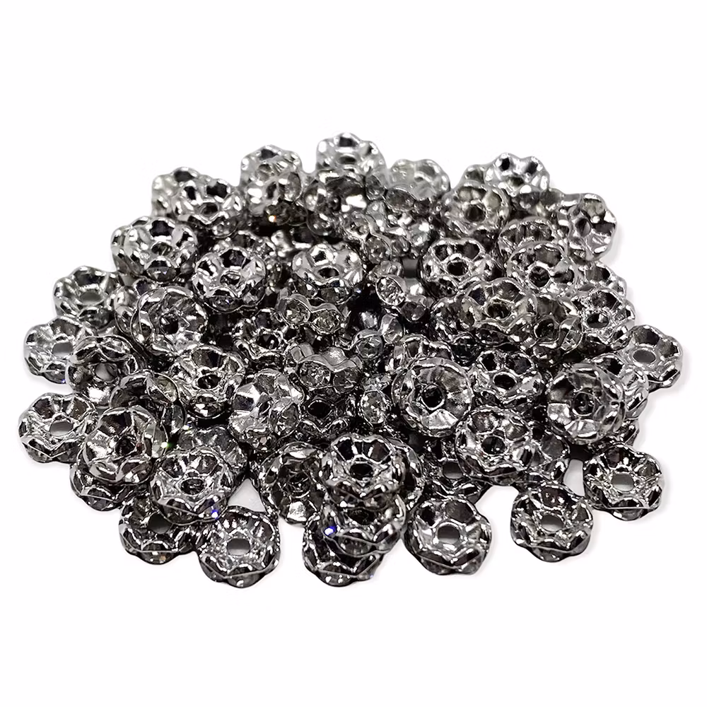 Strassrondeller 6 mm platinum