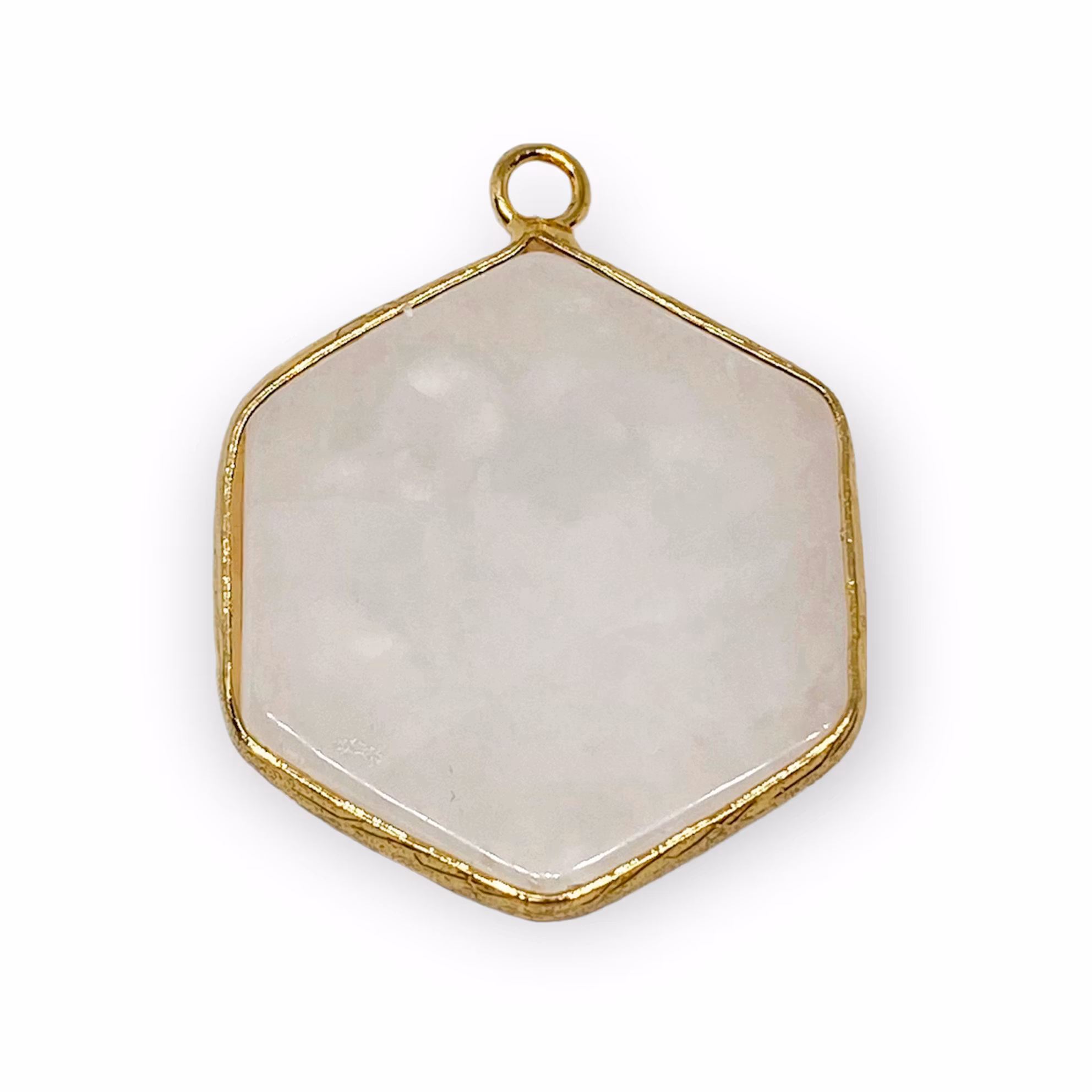 Hexagonformade stenhängen - Rosenkvarts