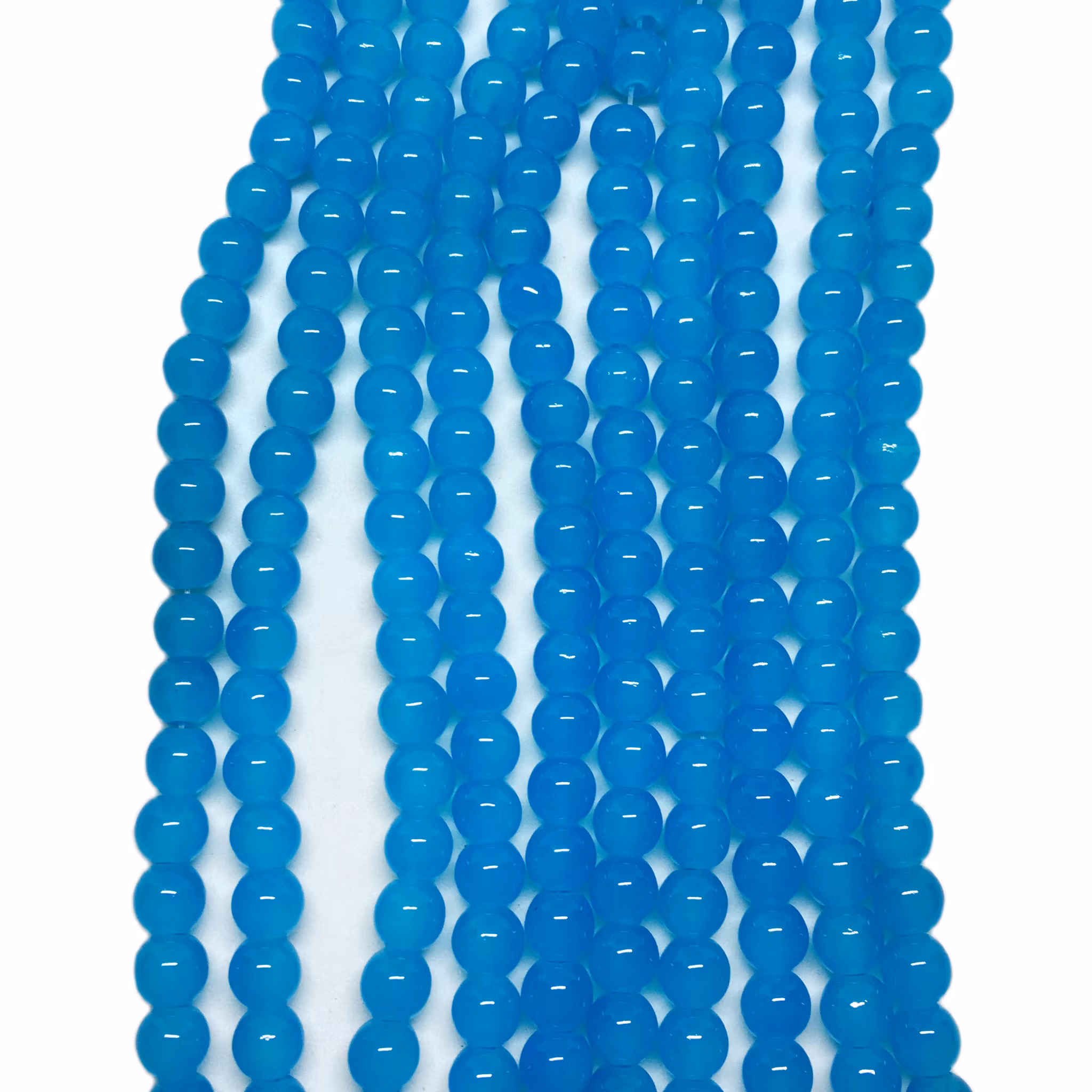 Glaspärlor 6 mm turkosa