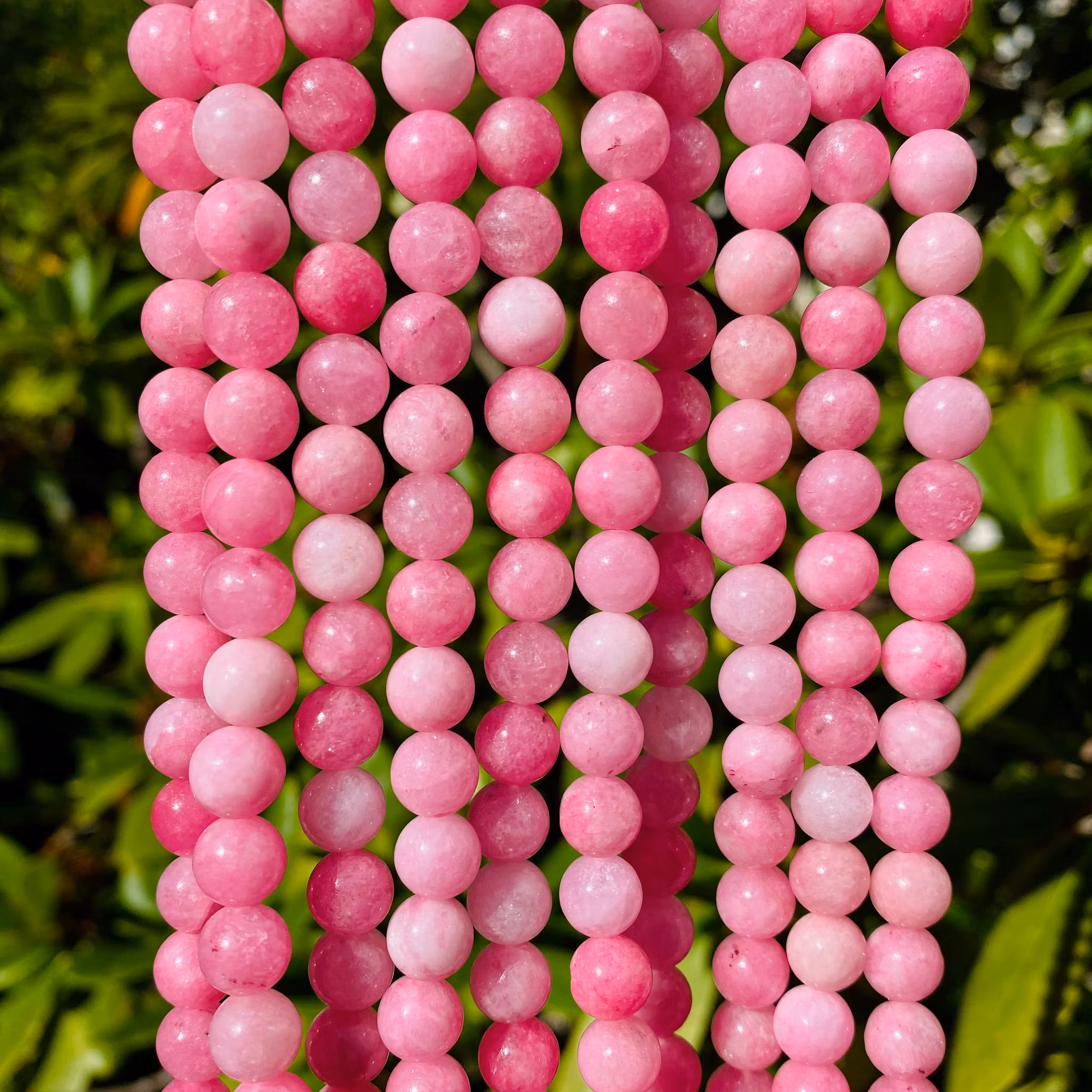 Jade 8 mm flawless flamingo