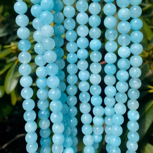 Jade 8 mm blue butterfly