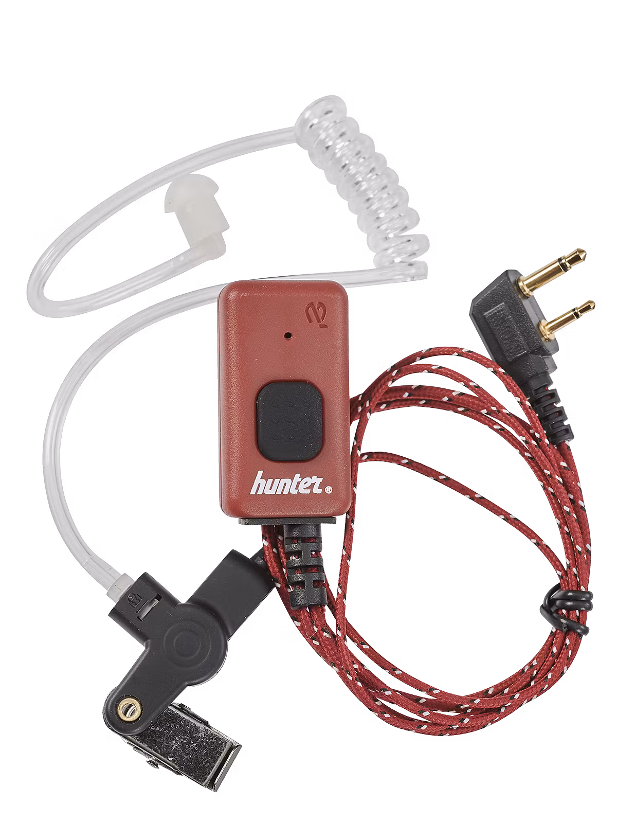 Hunter Miniheadset OS-05 (AirTube/Security, röd tygkabel)