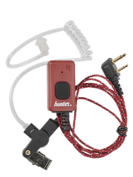 Hunter Miniheadset OS-05 (AirTube/Security, röd tygkabel)