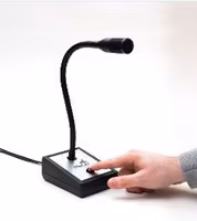 Heavy duty table top Microphone, Same as above, with one common D-sub and  long cable. To be used with 3191