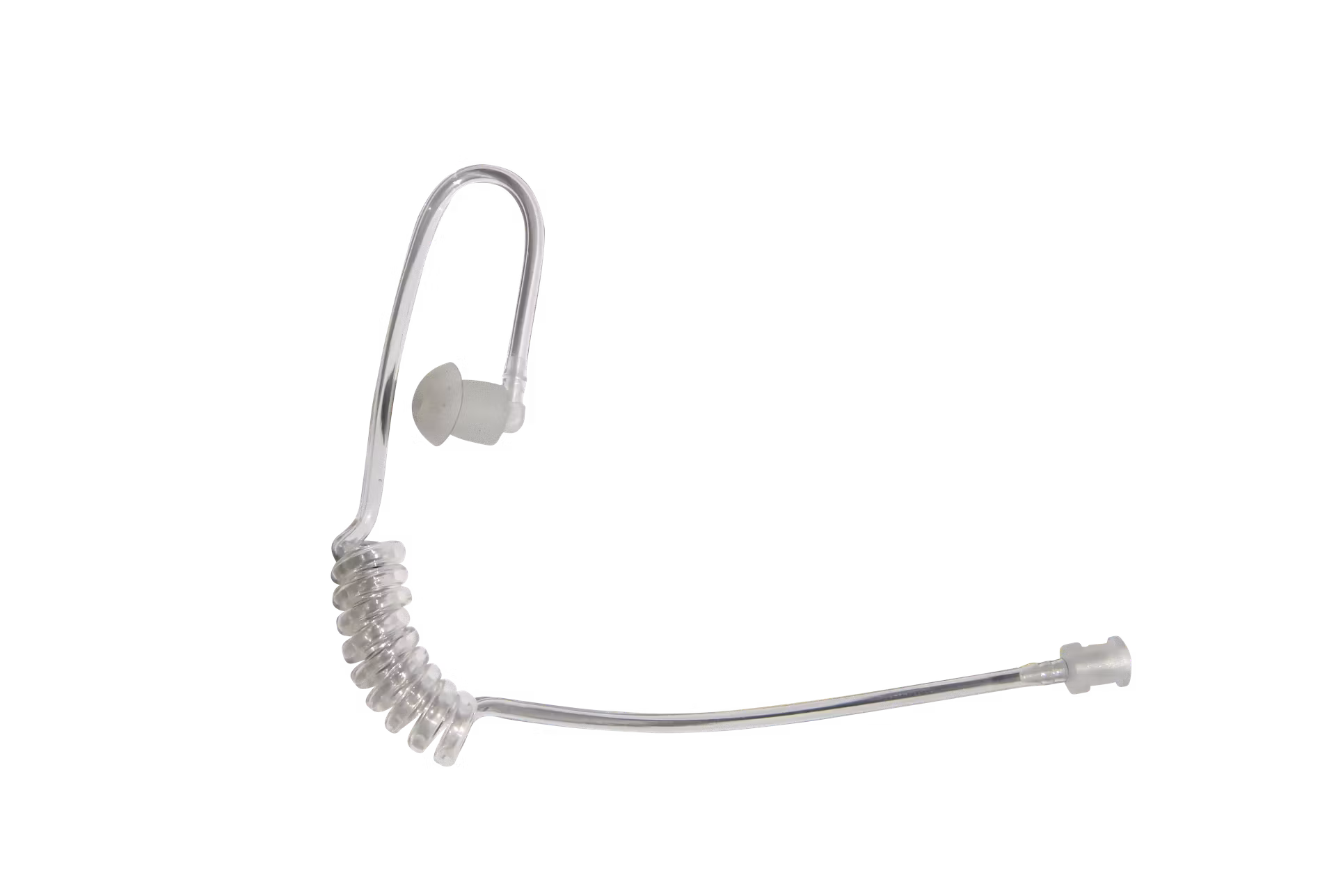 Lafayette Luftslang för Security miniheadset (Spiral,transparent,plastnippel)