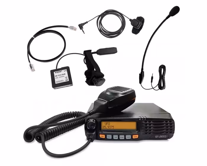 V-com M80 radio + handsfree kit + trådlös PTT
