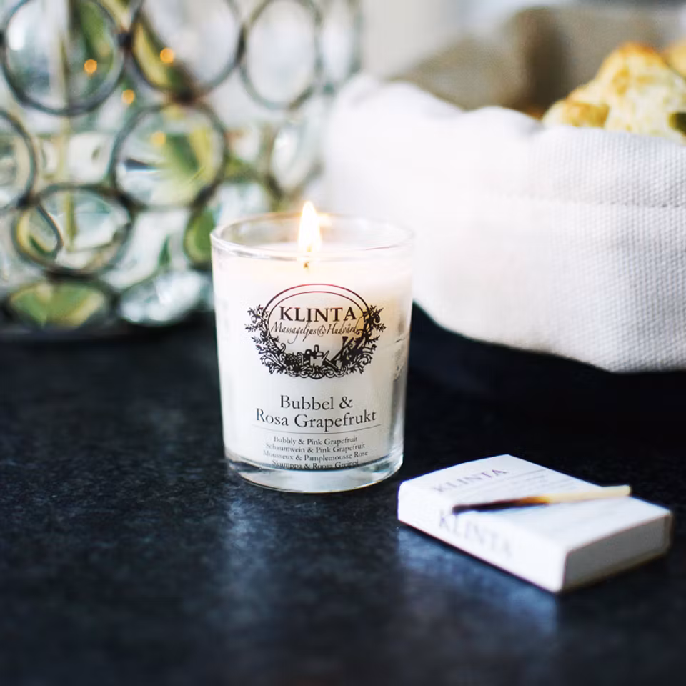 Klinta Doftljus - Bubbel & Rosa Grapefrukt 18h