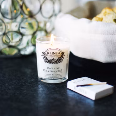 Klinta Doftljus - Bubbel & Rosa Grapefrukt 18h