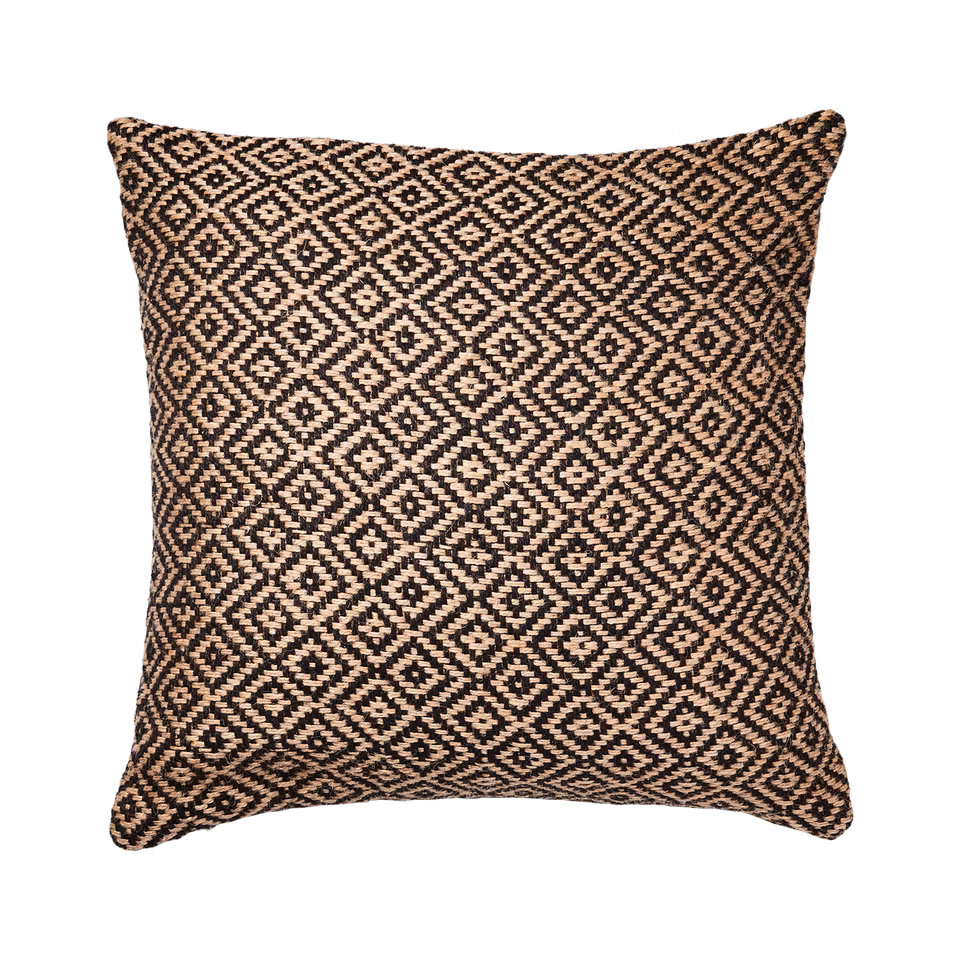 MINNA Kuddfodral, Natur/svart