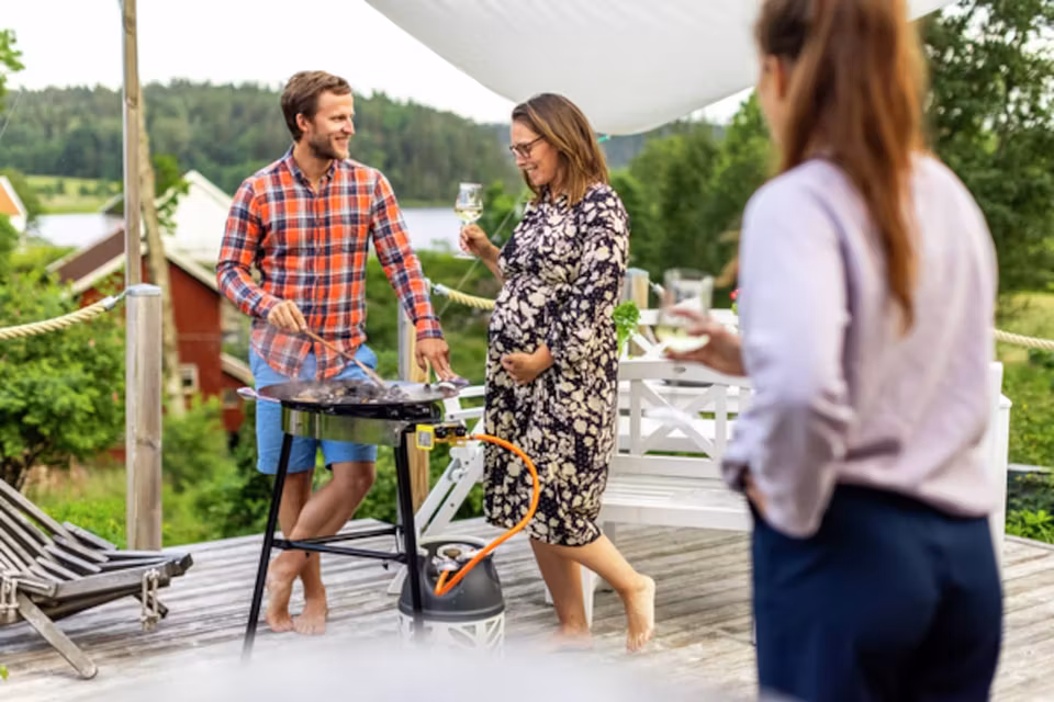 HÄLLMARK STEKHÄLL KOMPLETT SET 58 MED GASOLBRÄNNARE