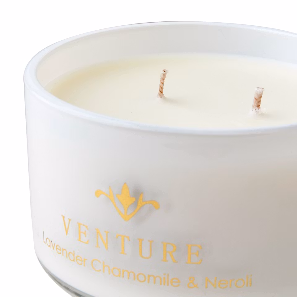 VENTURE Doftljus Lavender, chamomile & neroli, Vit