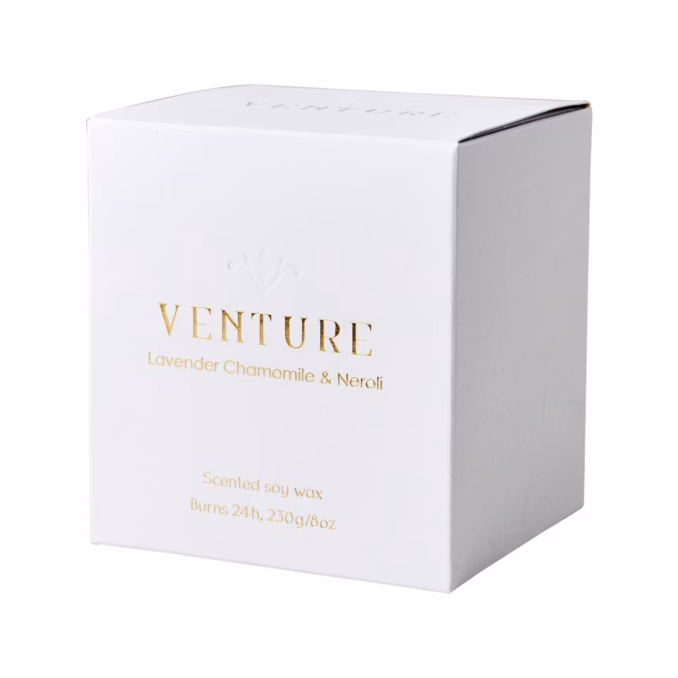 VENTURE Doftljus Lavender, chamomile & neroli, Vit
