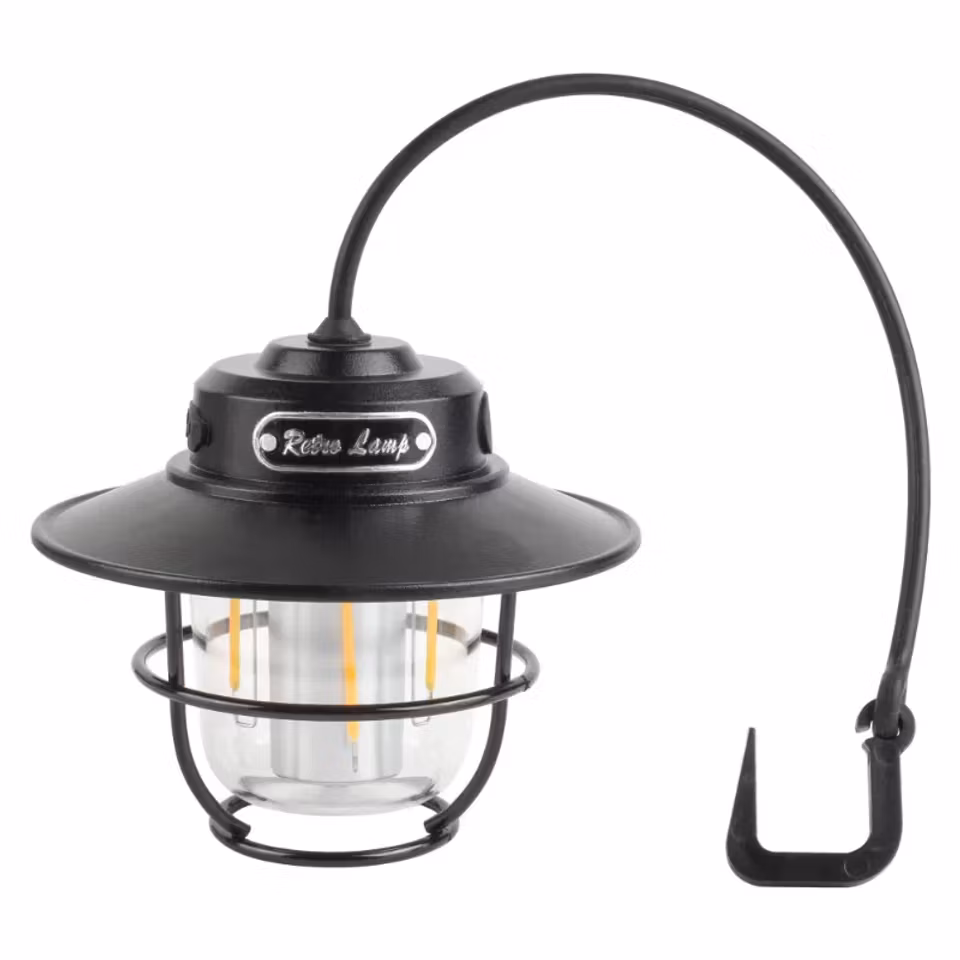 Campinglampa i Metall – USB-C Laddning