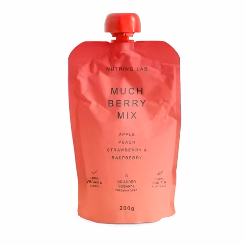 NUTRINOLAB Much Berry Mix – Äpple, persika, jordgubb och hallon