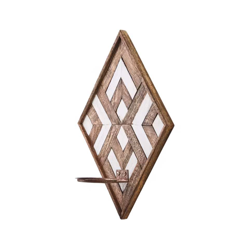 VECTOR Väggljushållare, Brun/Vit