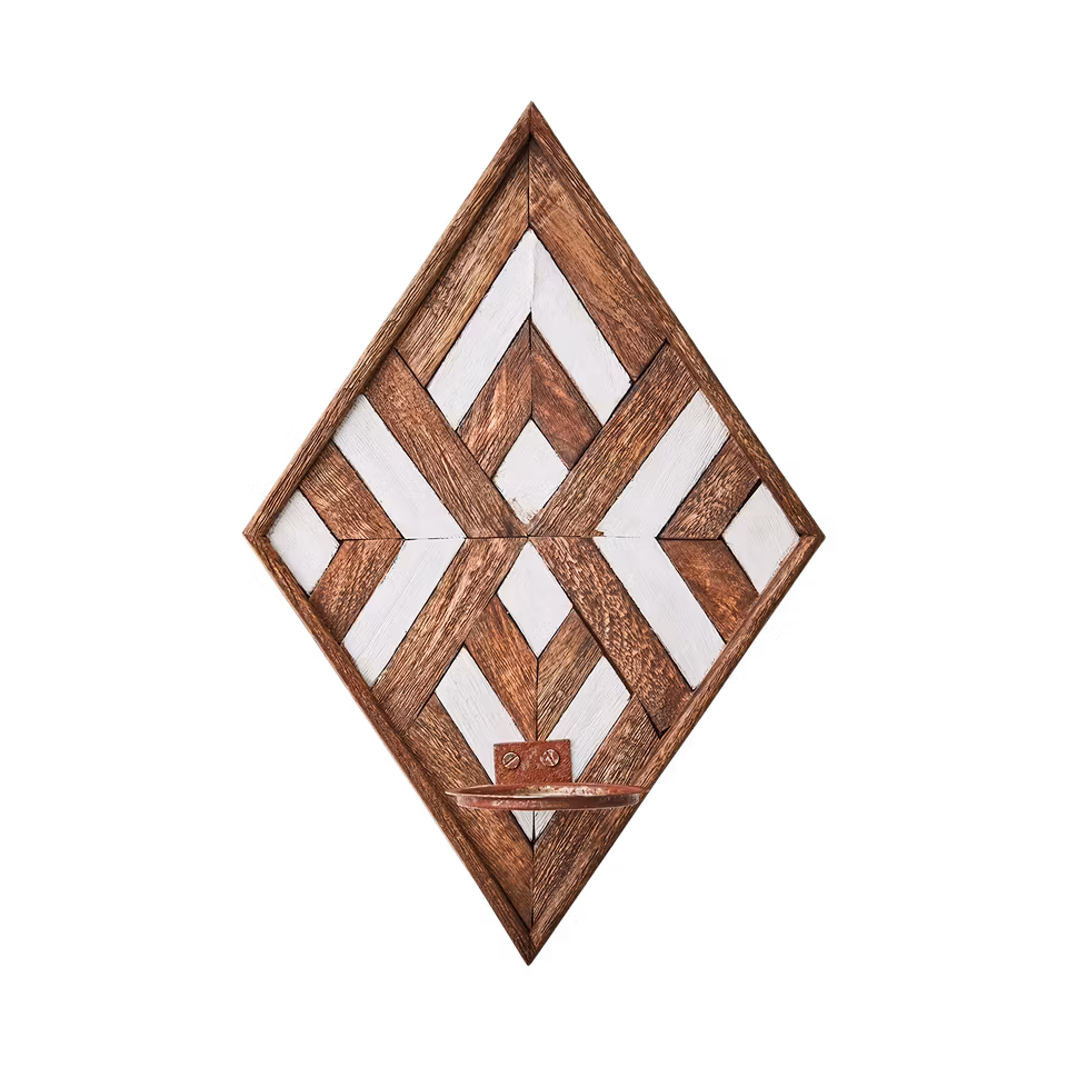 VECTOR Väggljushållare, Brun/Vit