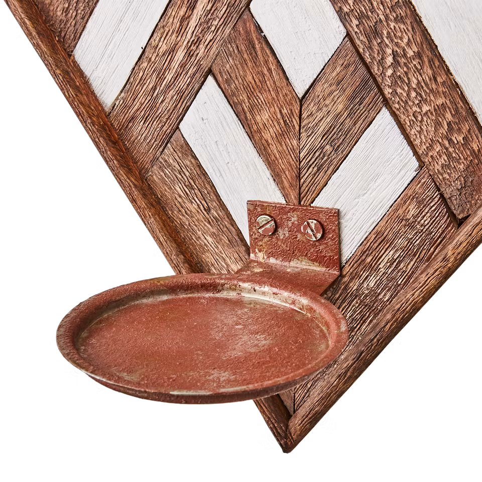 VECTOR Väggljushållare, Brun/Vit