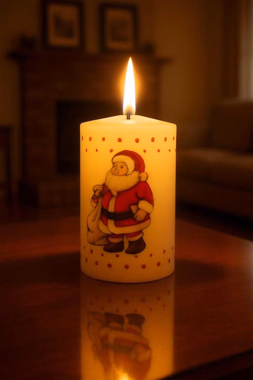 LJUS MED TOMTEMOTIV VITT