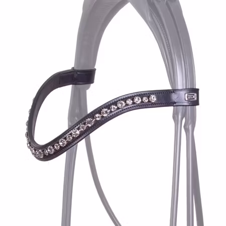 EQ Pannband dressyr Vita kristall, silver E