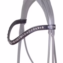 EQ Pannband dressyr Vita kristall, silver E