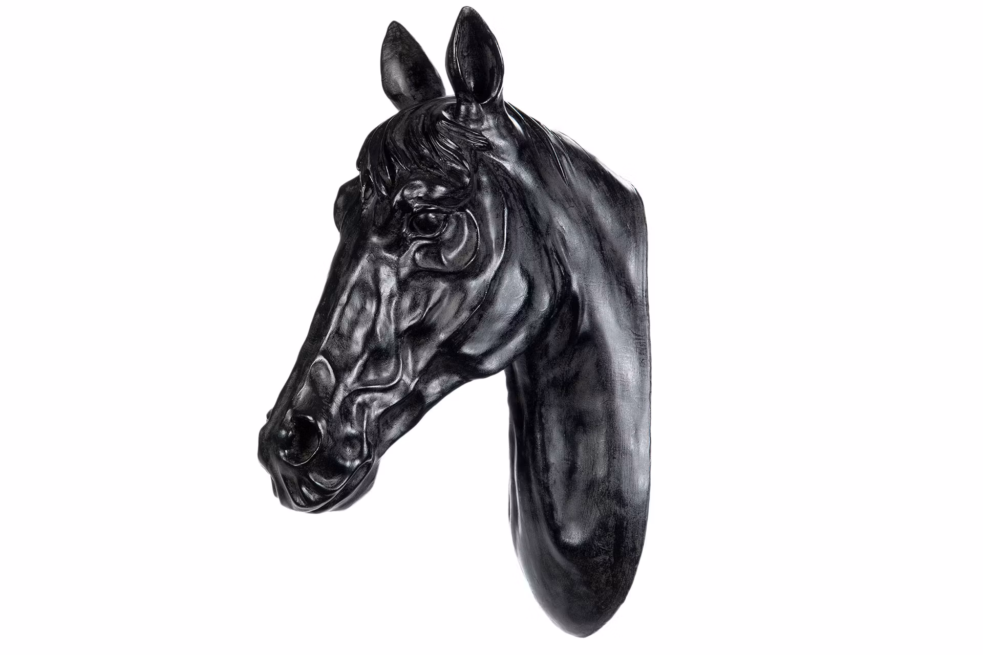 Hästhuvud Vägg Svart
