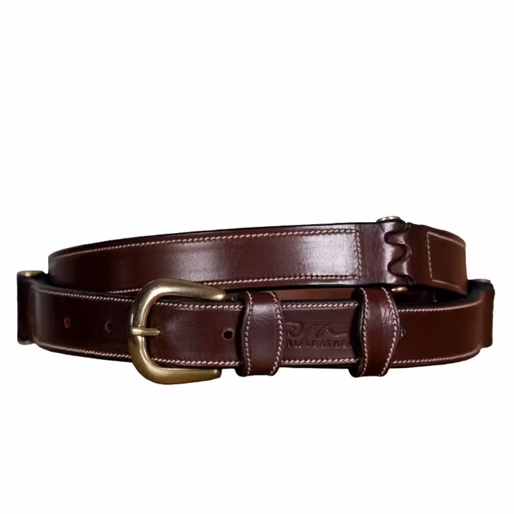 Dyón Läderskärp med vit kantsöm